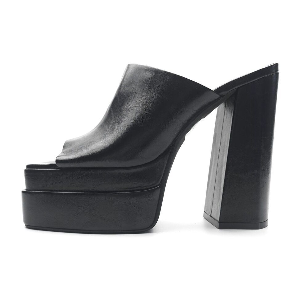 NEW Jeffrey Campbell Free People Luna Luv Mule Black Platform 90s Clean Girl Y2k - Picture 3 of 11